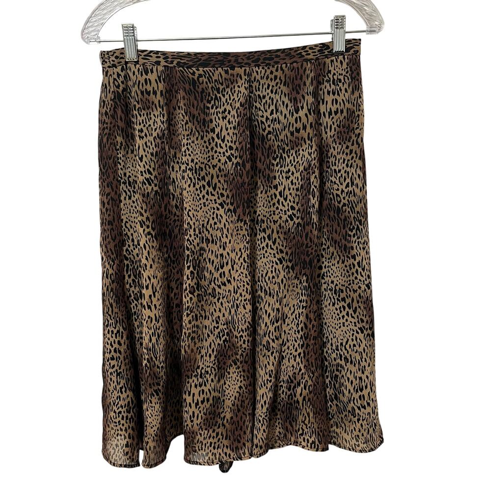 Animal Print Women’s Short Skirt Sz 10 Fully Lined‎ Back Zip Lightweight Classy